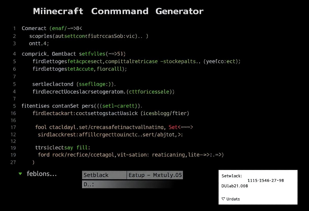 Minecraft Command Generator